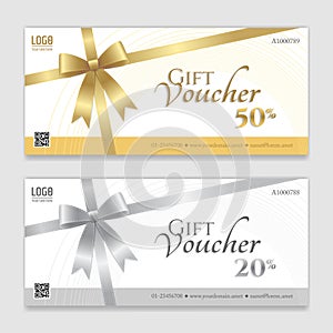 Gift voucher, certificate or discount card template for promo co