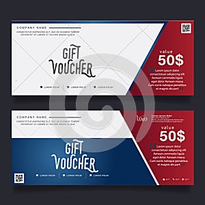 Gift Voucher Colorful,certificate coupon design, Vector illustration.