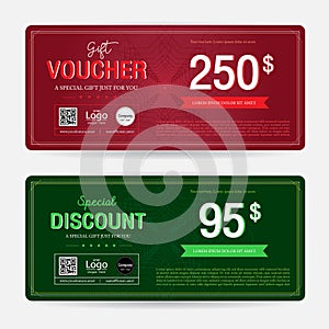 Gift voucher or gift coupon template for award redemption promo