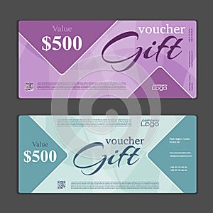 Gift voucher template.