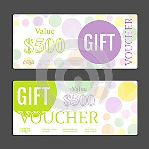 Gift voucher template.