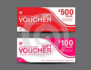 Gift Voucher template, coupon design,ticket,vector illustration