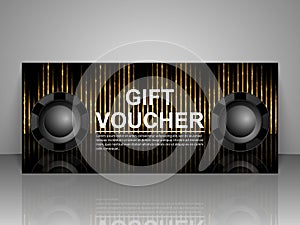 Gift voucher template. Nightclub party.