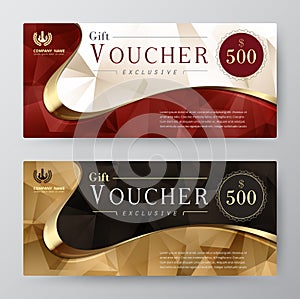 Gift voucher template. promotion card, Coupon design.