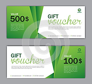Gift Voucher template, Sale banner, discount cards, Coupon template, Gift certificate, headers, website, tready design, vector