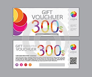 Gift voucher vector design set 1