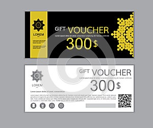 Gift voucher vector design set 4