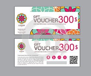 Gift voucher vector design set 5