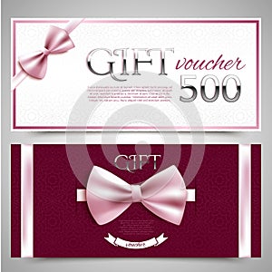 Gift vouchers with decorative bows