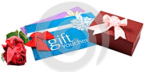 Gift vouchers and gift box