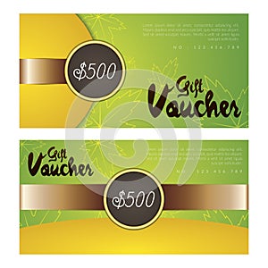 Gift vouchers. Vector illustration decorative design