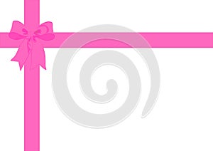 Gift wrap ribbon & bow Bright Pink