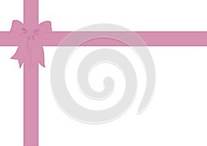 Gift wrap ribbon & bow Dusky Pink