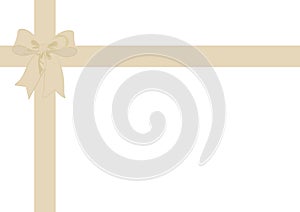 Gift wrap ribbon & bow Oyster