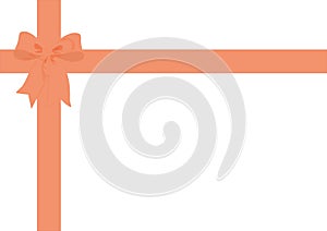 Gift wrap ribbon & bow Peach