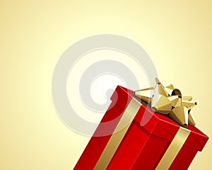 Gift wrapped present with bow