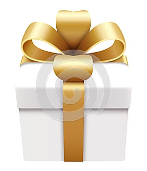 giftbox gold ribbon symbol icon