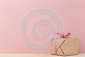 Giftbox with pink ribbon