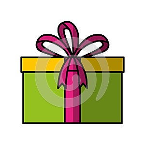 Giftbox present isolated icon