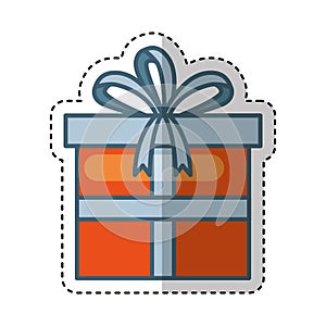 Giftbox present isolated icon