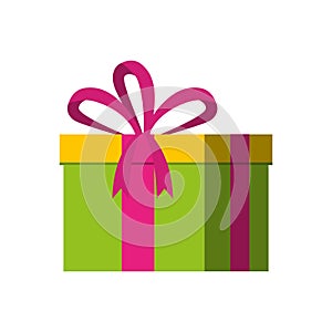 Giftbox present isolated icon