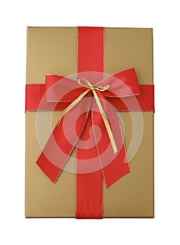 Giftbox with ribbon isolated