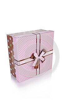 The giftboxes isolated on the white background