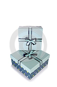 The giftboxes isolated on the white background