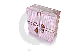 The giftboxes isolated on the white background