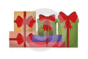 Gifts boxs isolated icon