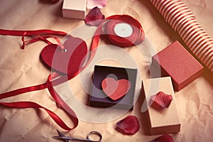 Gifts and heart shape toys