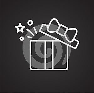 Gifts line icon on background for graphic and web design. Simple vector sign. Internet concept symbol for website button