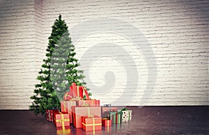 Gifts, presents christmas tree