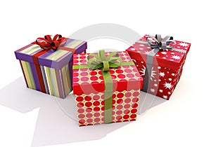 Gifts with ribbons