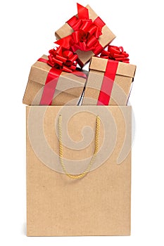 Gifts in a shopping bag