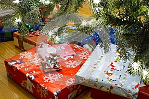 Gifts under Christmas Tree photo