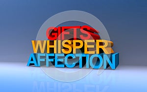 gifts whisper affection on blue