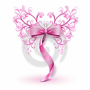 GiftWorthy Pink Curves White Isolation