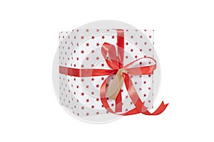 Giftwrapped present isolated