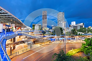 Gifu City, Japan Cityscape from Nobunaga Plaza at Night