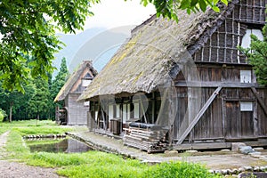 Gasshozukuri Minkaen Outdoor Museum in Shirakawago, Gifu, Japan. a famous historic site photo