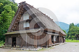 Old Asano Chuichi Family House at Gasshozukuri Minkaen Outdoor Museum in Shirakawago, Gifu, Japan. a photo