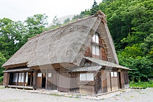 Old Asano Chuichi Family House at Gasshozukuri Minkaen Outdoor Museum in Shirakawago, Gifu, Japan. a photo