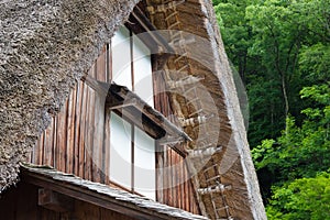 Old Asano Chuichi Family House at Gasshozukuri Minkaen Outdoor Museum in Shirakawago, Gifu, Japan. a photo