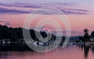 Gig Harbor Mt.Rainier Late Evening