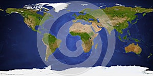 GIGA size physical world map detail illustration. Primary source, elements of this image furnished by NASA