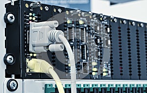 Gigabit technology center with slots for SFP