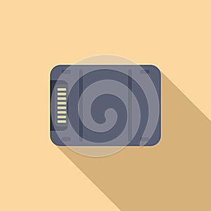 Gigabyte data icon flat vector. Big disk device