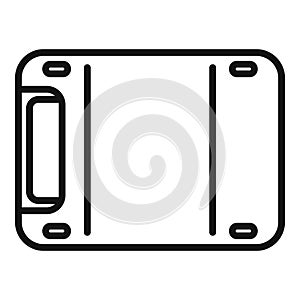 Gigabyte data icon outline vector. Big disk device