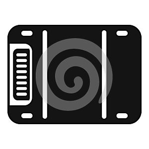 Gigabyte data icon simple vector. Big disk device